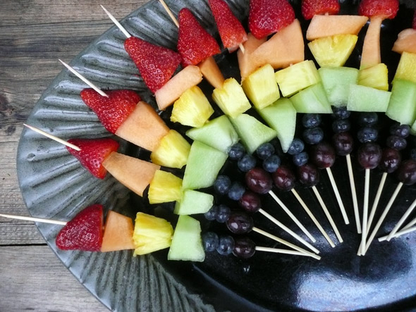 Rainbow Fruit Kebabs