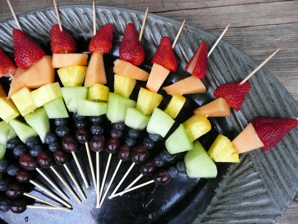 Rainbow Fruit Kebabs