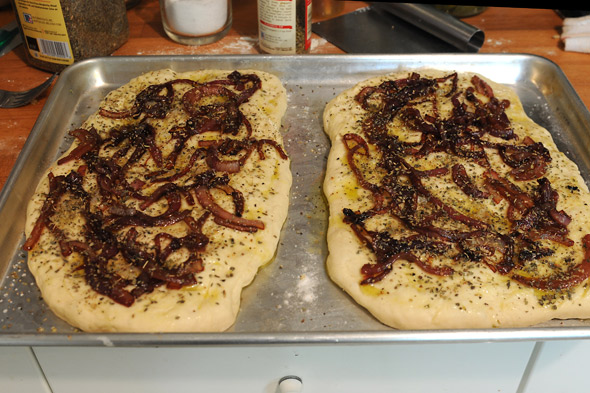 Caramelized Onion & Garlic Foccaccia