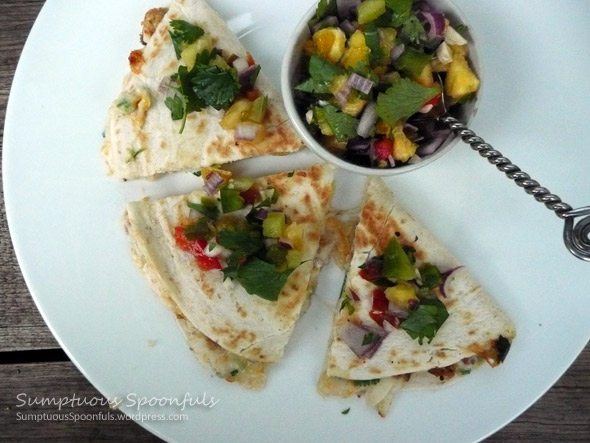 Next Generation Fish & White Bean Quesadillas with Pineapple Salsa