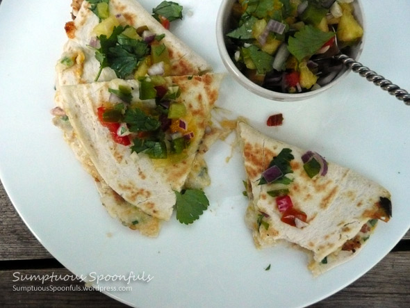 Next Generation Fish & White Bean Quesadillas with Pineapple Salsa