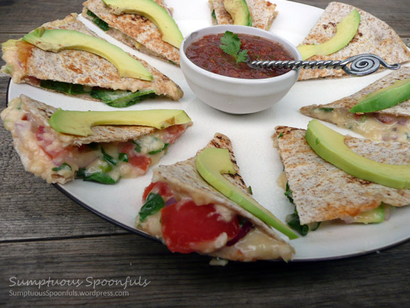 Spinach Avocado Quesadillas