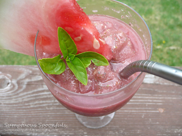 Basil Watermelon Chia Slushie