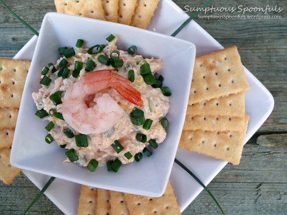 Hotsy Totsy Summer Shrimp Dip with Bacon, Asparagus, Corn & Sriracha