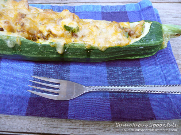 Cheesy Zucchini Chorizo Breakfast Boats 