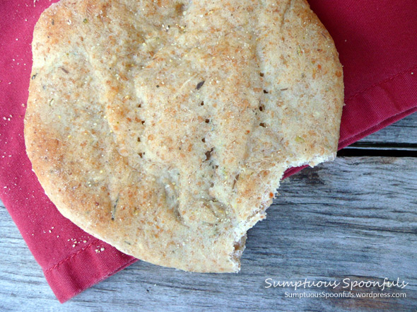 Italian Zucchini Asiago Whole Wheat Flatbread