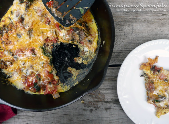 Smoky Mushroom & Tomato Skillet Frittata