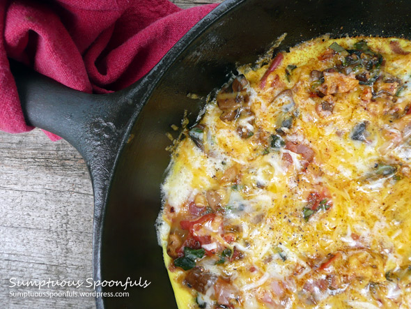 Smoky Mushroom & Tomato Skillet Frittata