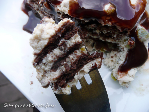 Chocolate Pistachio Cannoli Icebox Cake