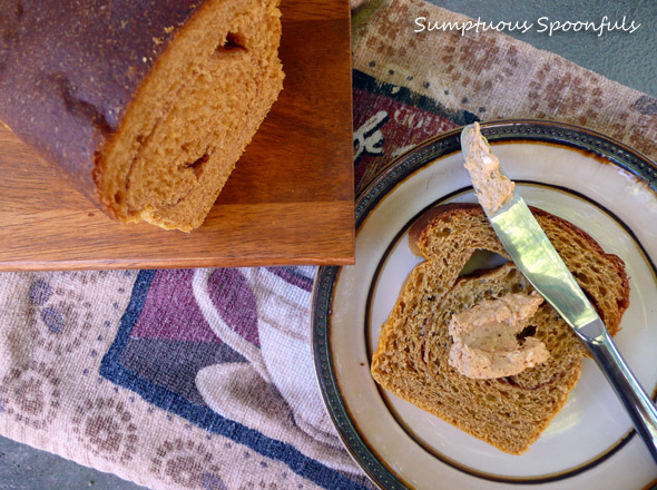 Pumpkin Cinnamon Swirl Bread with Pumpkin Maple Mascarpone Spread