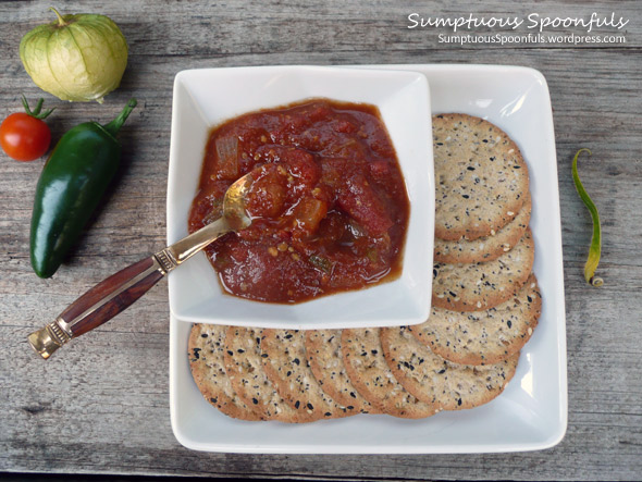 Spicy Hot Tomato Tamatillo Jam