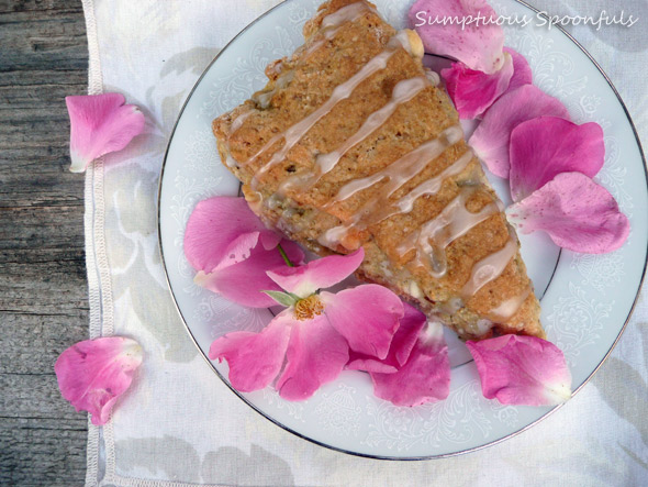 White Chocolate Rose Petal Scones