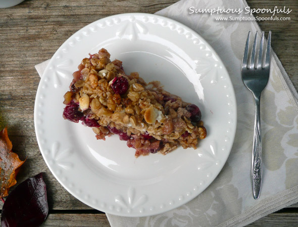 Apple Cranberry White Chocolate Oat Crumble