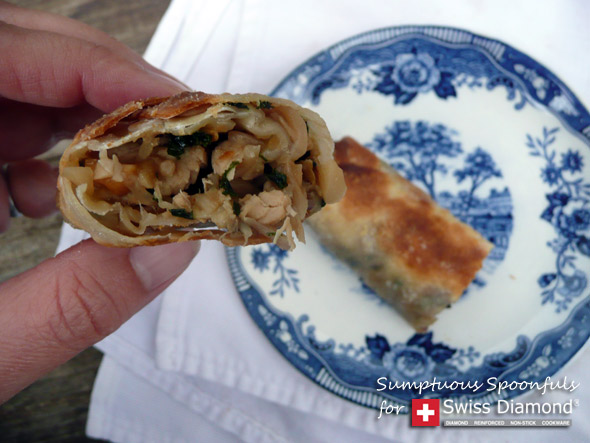 Asian Chicken, Shrimp & Kale Egg Rolls