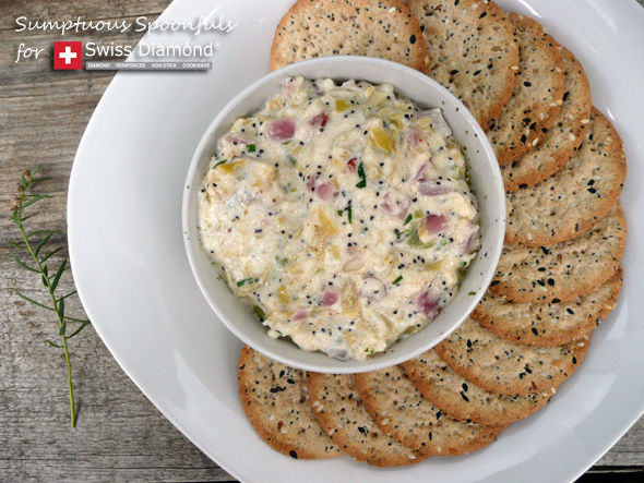 Crab Artichoke Dip with Asiago & Bacon ~ Sumptuous Spoonfuls