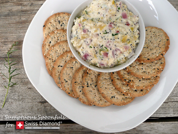 Crab Artichoke Dip with Asiago & Bacon ~ Sumptuous Spoonfuls