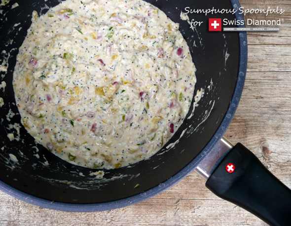 Crab Artichoke Dip with Asiago & Bacon ~ & Swiss Diamond Sauce Pan