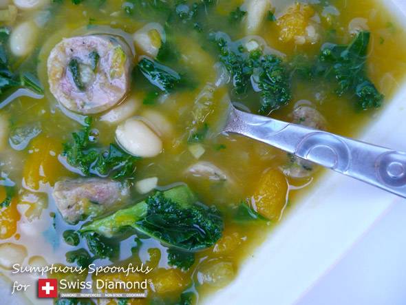 Great Northern Pumpkin, Kale and Sausage Stew