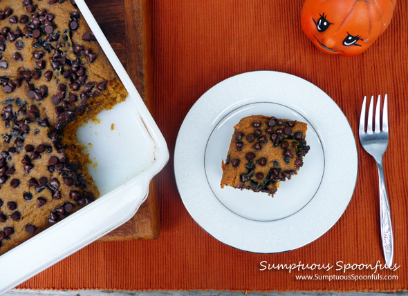 Yum Yum Pumpkin Bars {Low fat, with Low Sugar Option}