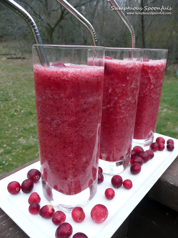 Cranberry Peach Crush with Vodka and Peach Schnapps