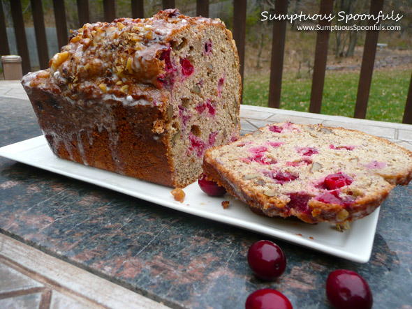 Spiced Cranberry Rum Bread with Walnuts