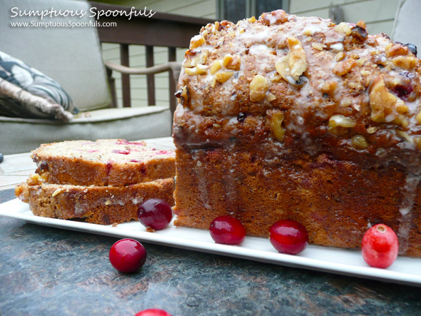 Spiced Cranberry Rum Bread with Walnuts