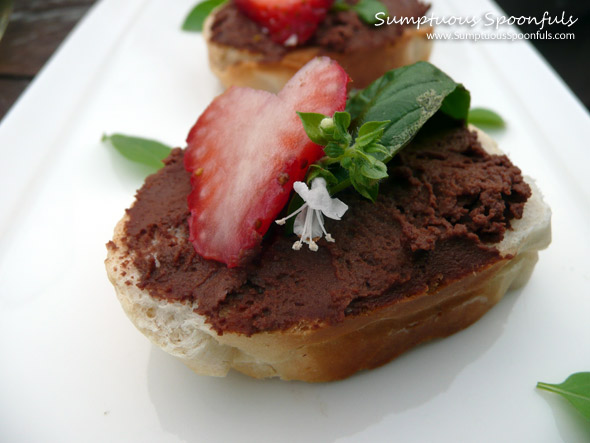 Strawberry Basil Chocolate Mascarpone Crostini