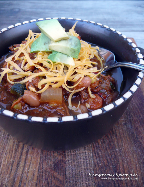 Turkey Enchilada Soup ~ from www.SumptuousSpoonfuls.com #turkey #soup #recipe 