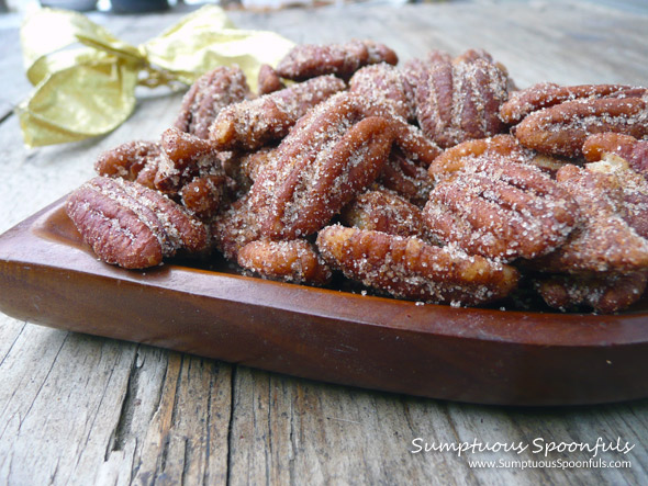 Butter Rum Sweet Spiced Pecans ~ from Sumptuous Spoonfuls #spiced #nuts #recipe