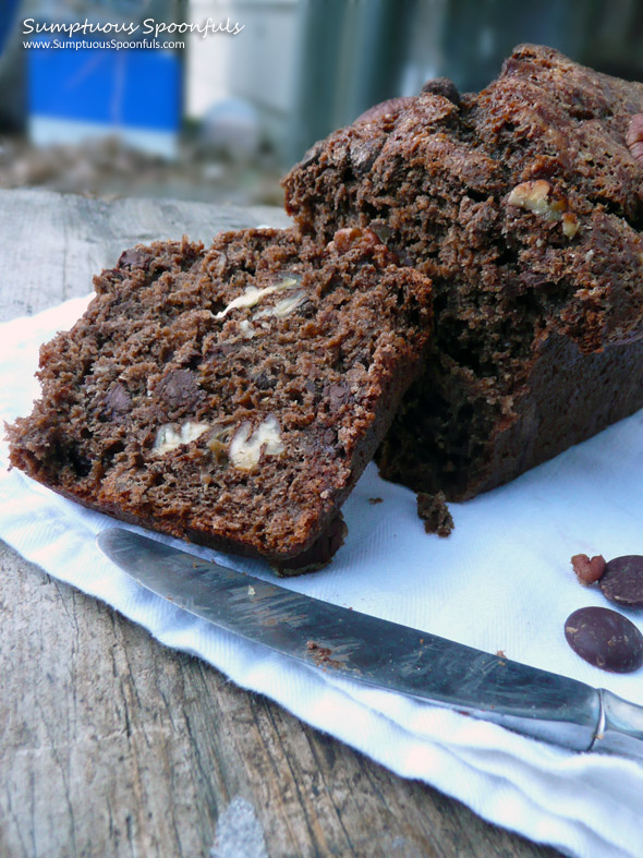Double Chocolate Pecan Banana Bread