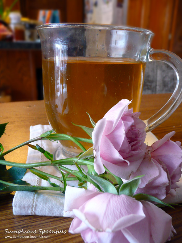 Hot Brandy Rose ~ A hot tea for bedtime from Sumptuous Spoonfuls