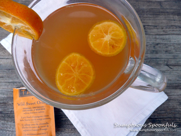 Hot Sweet Brandied Citrus Tea ~ from Sumptuous Spoonfuls #hot #cocktail #recipe