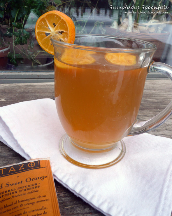 Hot Sweet Brandied Citrus Tea ~ from Sumptuous Spoonfuls #hot #cocktail #recipe