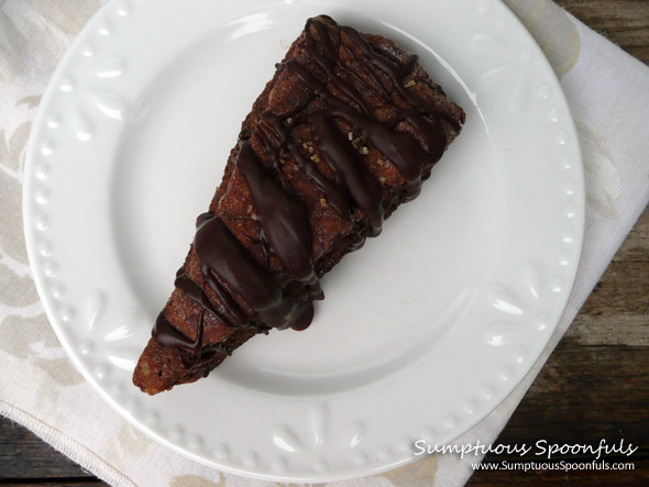 Double Dark Chocolate Ginger Scones ~ Sumptuous Spoonfuls #chocolate #scone #recipe