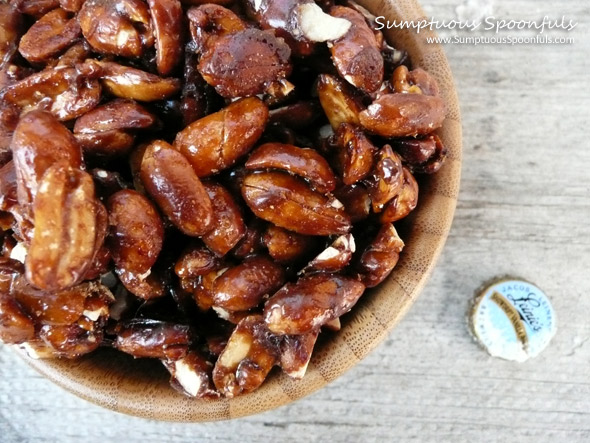 Snowdrift Vanilla Porter Beer Nuts ~ from Sumptuous Spoonfuls #beer #nuts #recipe