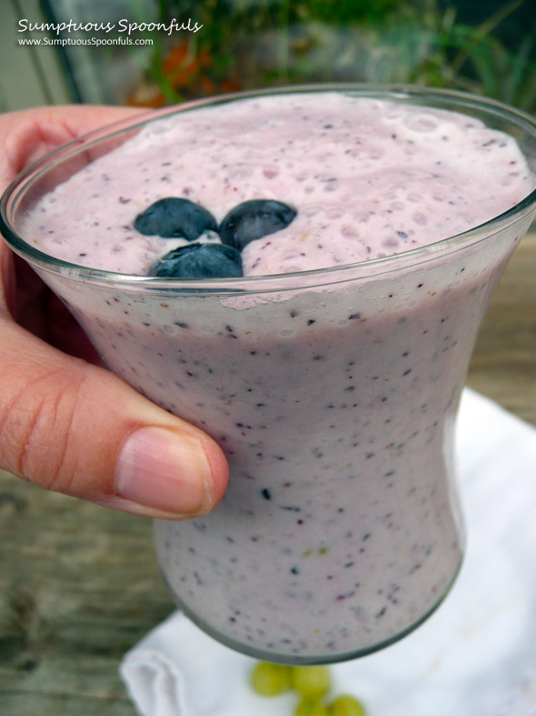 Blueberry Gooseberry Smoothie ~ Sumptuous Spoonfuls #smoothie #recipe