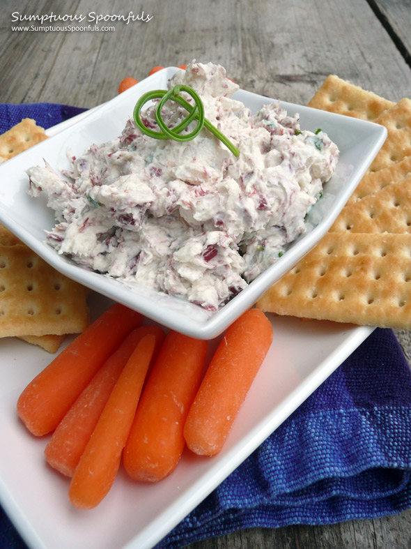 Corned Beef & Chevre Cheese Spread ~ Sumptuous Spoonfuls #cheese #recipe