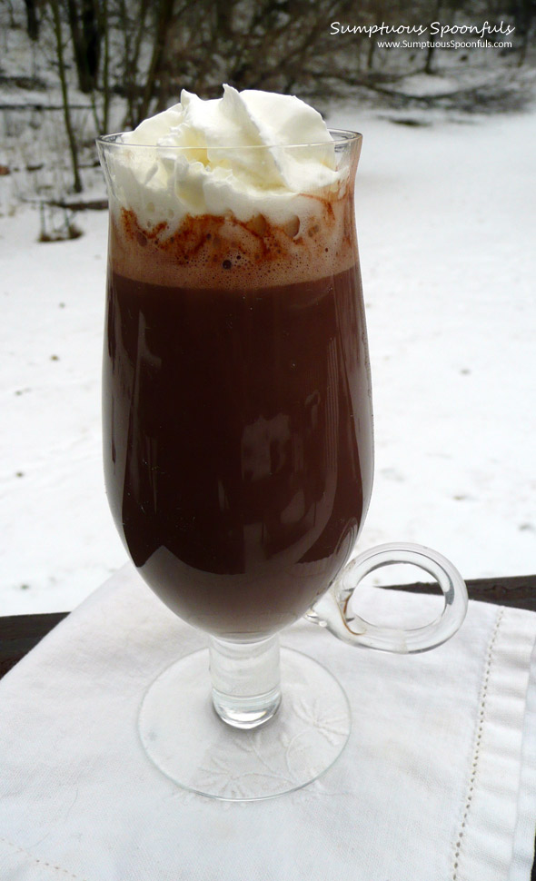 Italian Hot Chocolate {Cioccolata Calda} ~ Sumptuous Spoonfuls #hot #chocolate #recipe