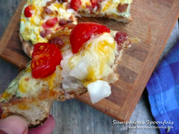 Grilled Bacon Ranch Mashed Potato Pizza ~ Sumptuous Spoonfuls #pizza #recipe