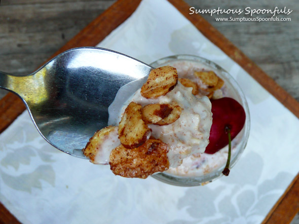 Cherry Vanilla Overnight Oatmeal ~ Sumptuous Spoonfuls #oatmeal #recipe