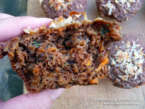 Morning Glory Muffins ~ Sumptuous Spoonfuls #healthy #muffin #recipe