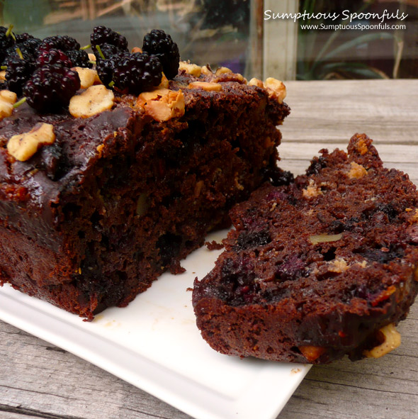 Dark Chocolate Banana Berry Bread ~ Sumptuous Spoonfuls #chocolate #banana bread #recipe