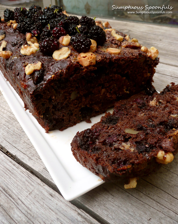 Dark Chocolate Banana Berry Bread ~ Sumptuous Spoonfuls #chocolate #banana bread #recipe