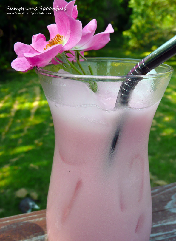 Strawberry Rose Italian Cream Sodas ~ Sumptuous Spoonfuls #Cream #Soda #Recipe