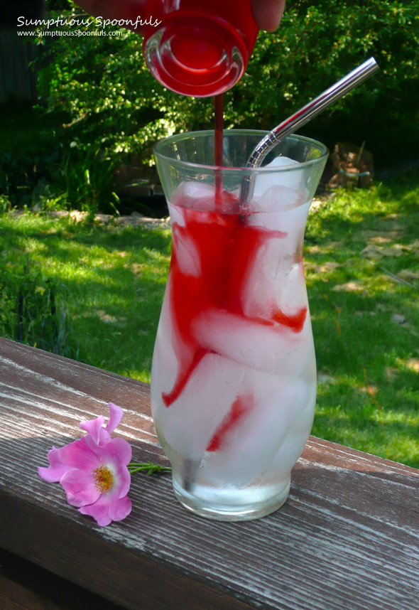 Strawberry Rose Italian Cream Sodas ~ Sumptuous Spoonfuls #Cream #Soda #Recipe