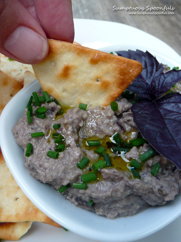 Black Bean Baba Ghanoush ~ Sumptuous Spoonfuls #Mediterranean #dip #recipe