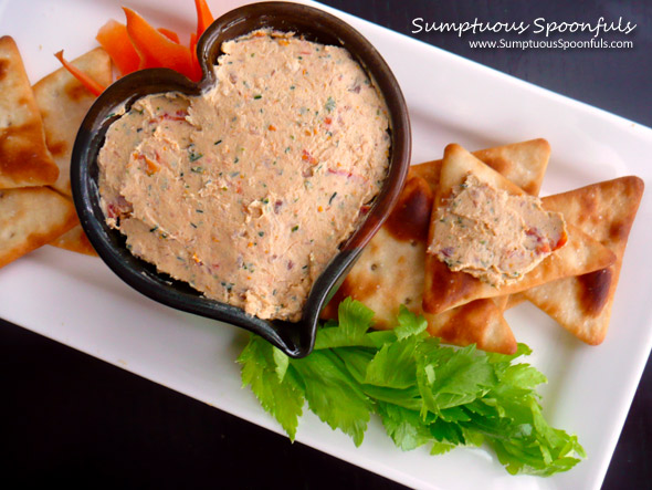 Herbed Bacon Sundried Tomato Cheese Spread ~ Sumptuous Spoonfuls #cheese #recipe