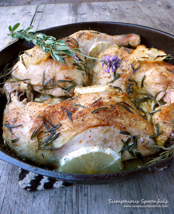 Honey Lemon Lavender Chicken ~ Sumptuous Spoonfuls #chicken #recipe