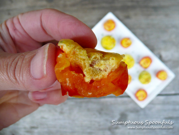 Bacon Asiago Quiche Tomato Cups ~ Sumptuous Spoonfuls #appetizer #recipe