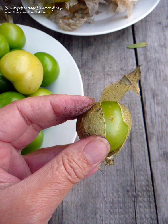 Peeling Tomatillos